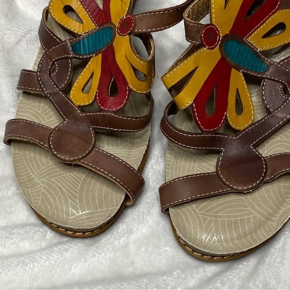 L'Artiste by Spring Step Ronella Multi Strap Leather Wedge Sandals - Picture 3 of 16
